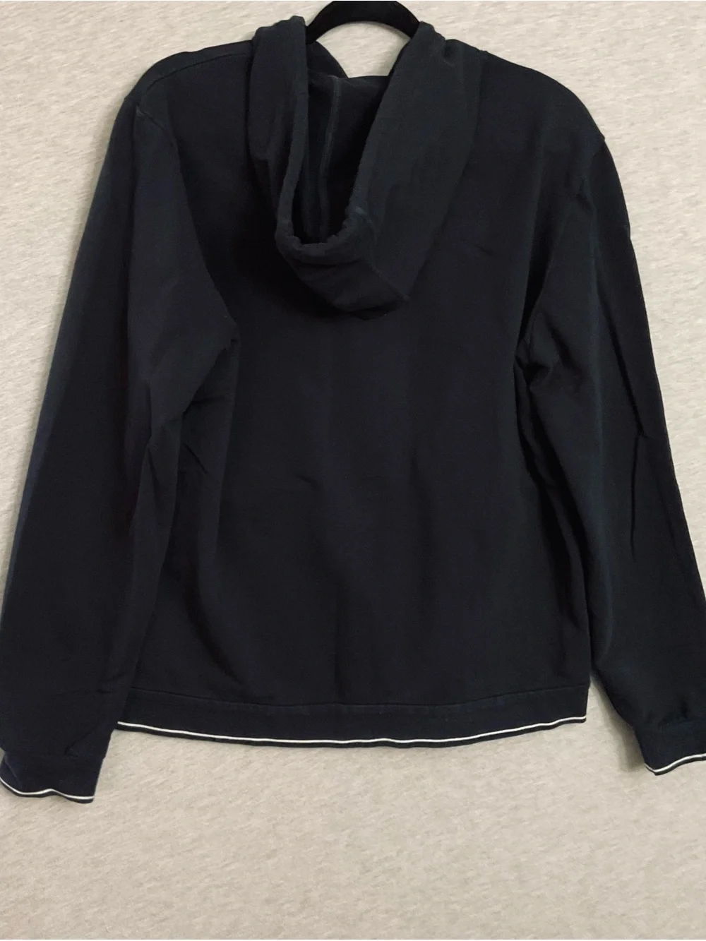 Armani Exchange Men's Black Hooded Zip Sweater